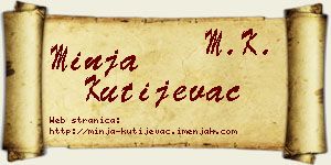 Minja Kutijevac vizit kartica